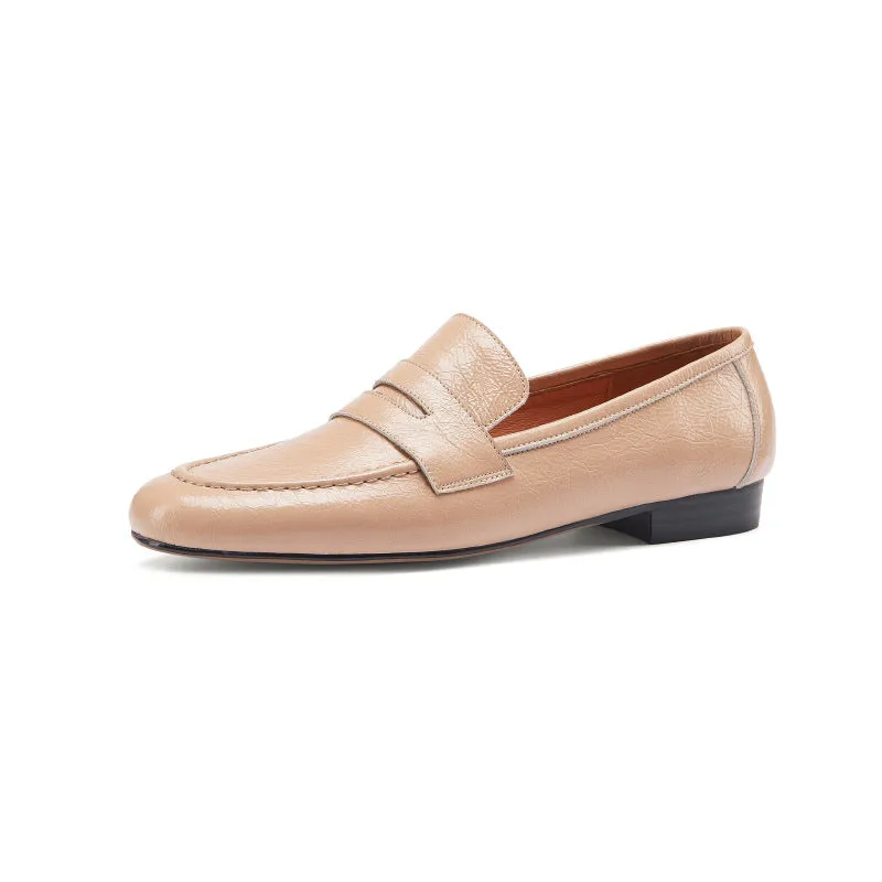New Full-leather Flat Grandma Shoes Early Spring Shoes