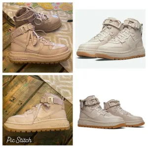 Nike Womens WMNS Air Force 1 High Utility DC3584 200 Fossil Stone Pearl White