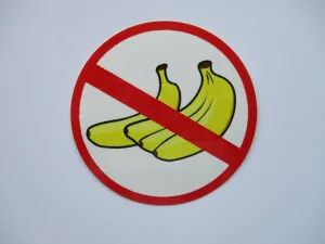 No Bananas Sticker