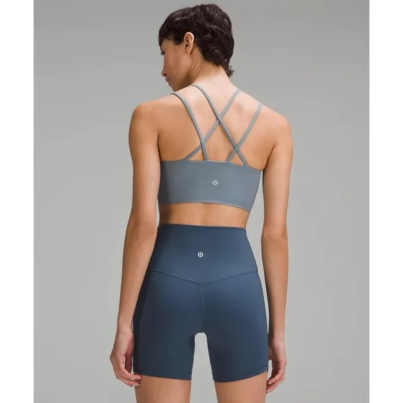 NWT Lululemon Like a Cloud Ribbed Longline Bra in Belgian Blue