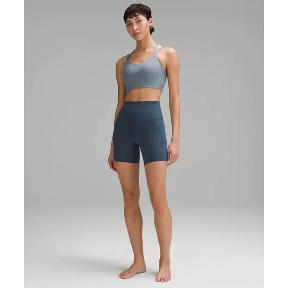 NWT Lululemon Like a Cloud Ribbed Longline Bra in Belgian Blue