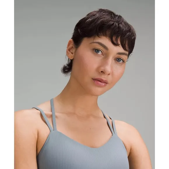 NWT Lululemon Like a Cloud Ribbed Longline Bra in Belgian Blue