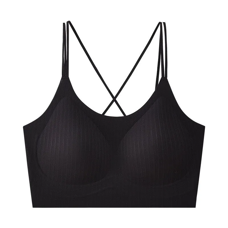 One Size Ribbed Bralettes - Soft Support