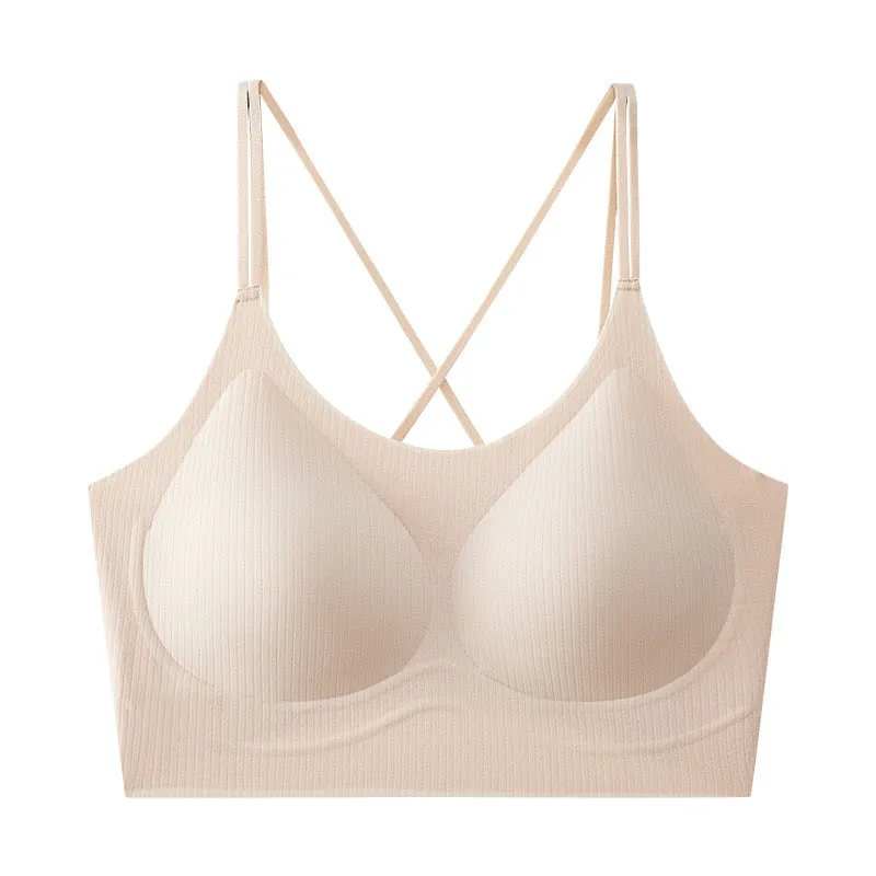 One Size Ribbed Bralettes - Soft Support