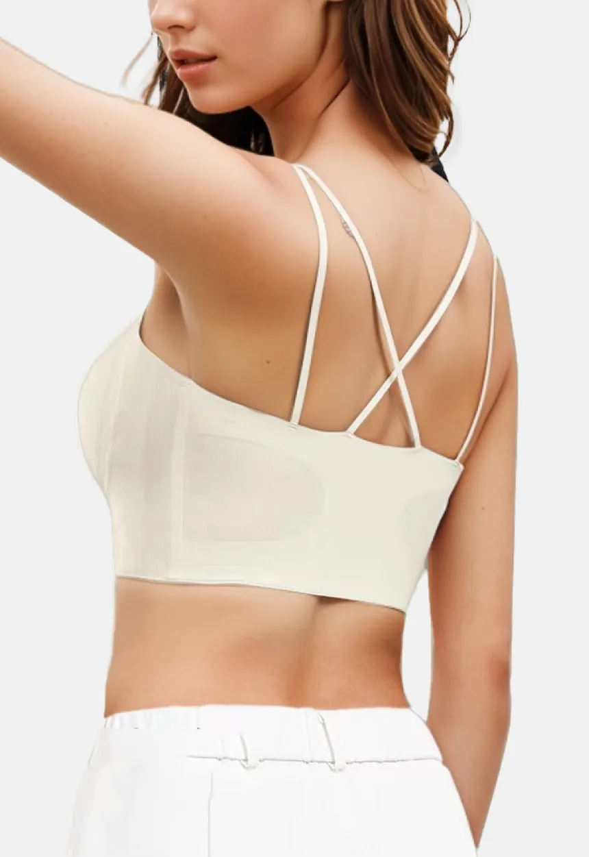 One Size Ribbed Bralettes - Soft Support