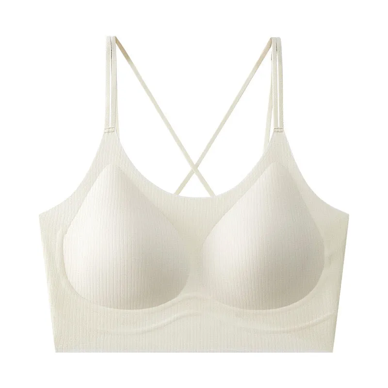One Size Ribbed Bralettes - Soft Support