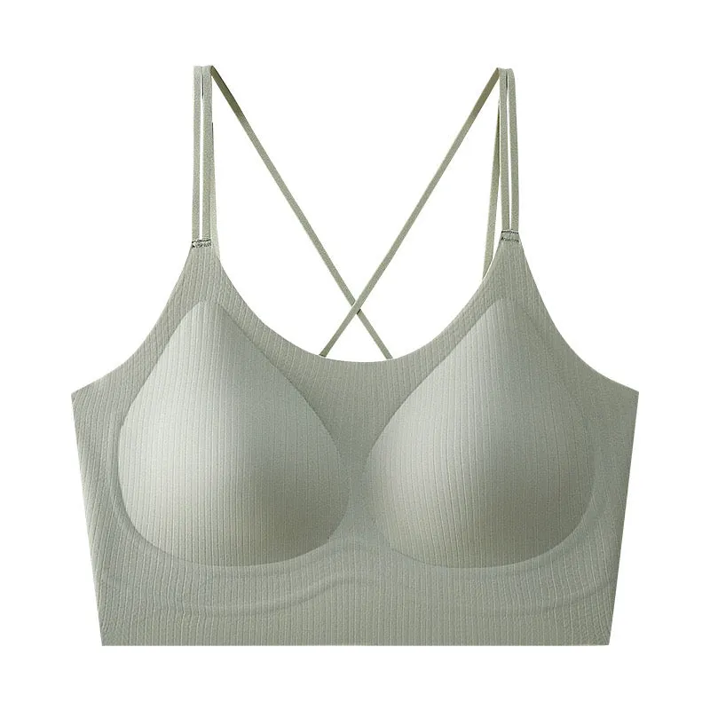 One Size Ribbed Bralettes - Soft Support