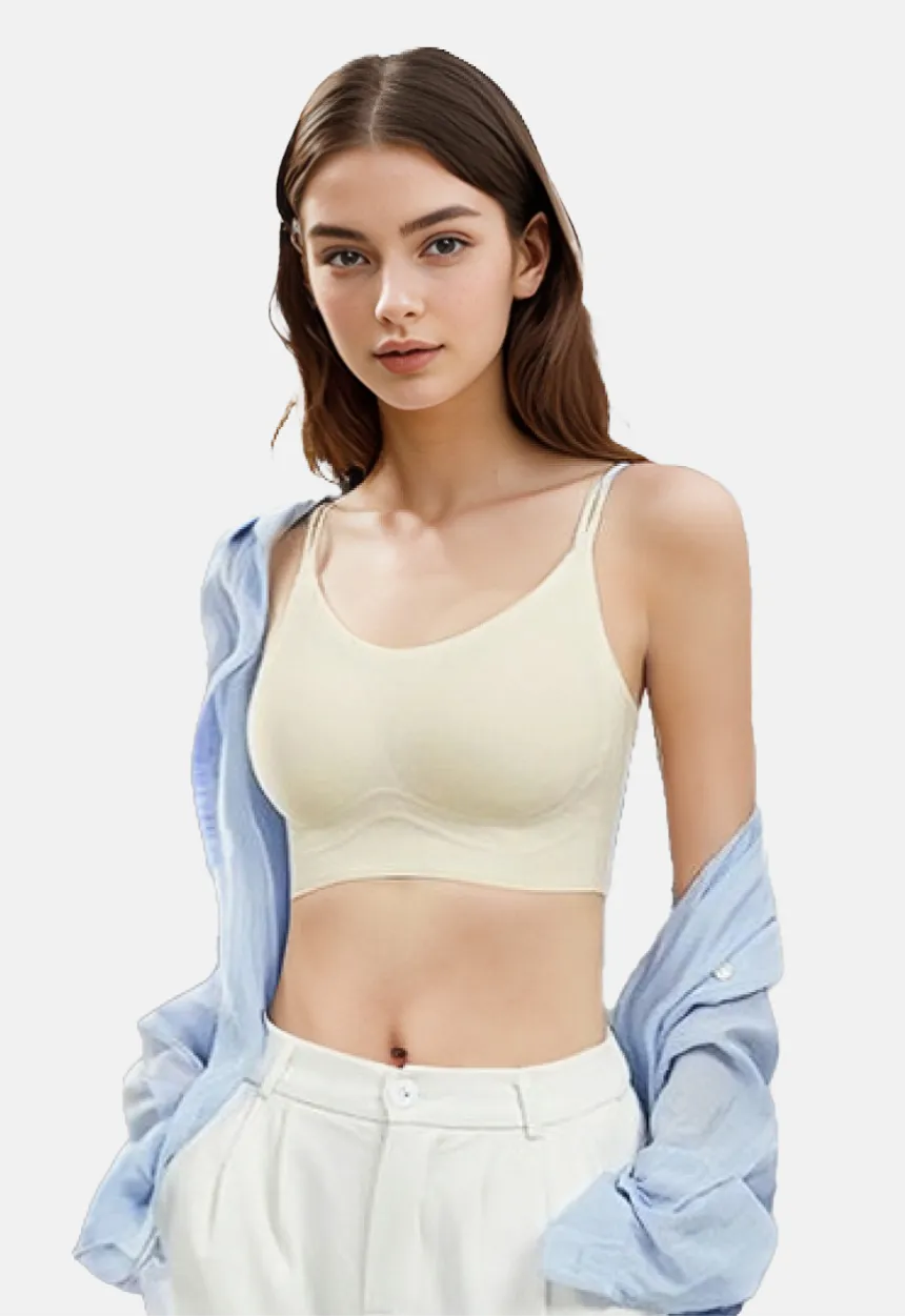 One Size Ribbed Bralettes - Soft Support