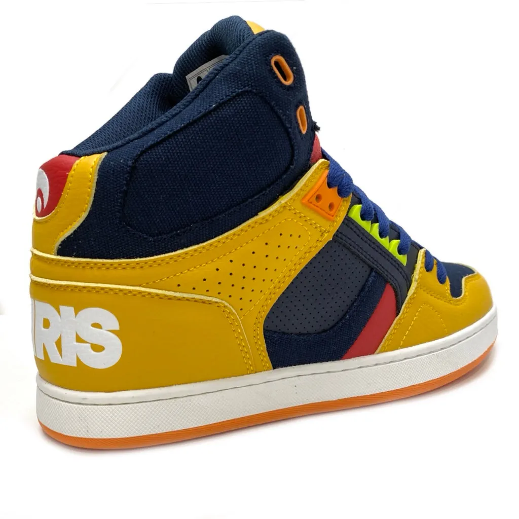 OSIRIS SHOES NYC 83 CLK TAN YELLOW NAVY RED TRAINERS