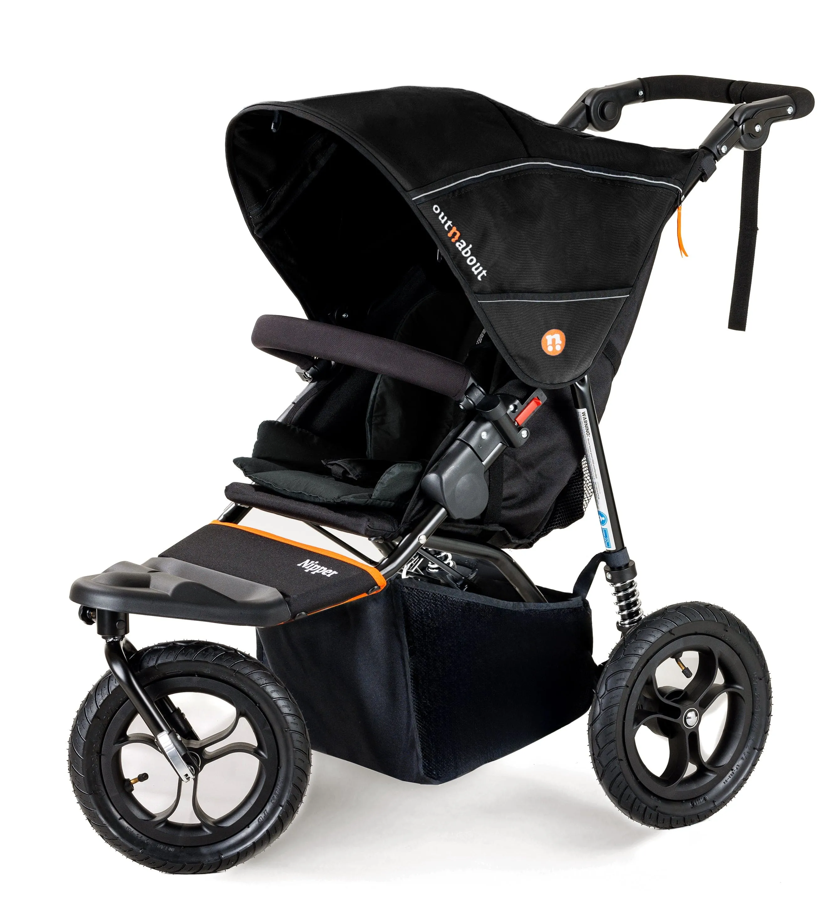Out n About Nipper V5 Single Pushchair with Footmuff - Summit Black