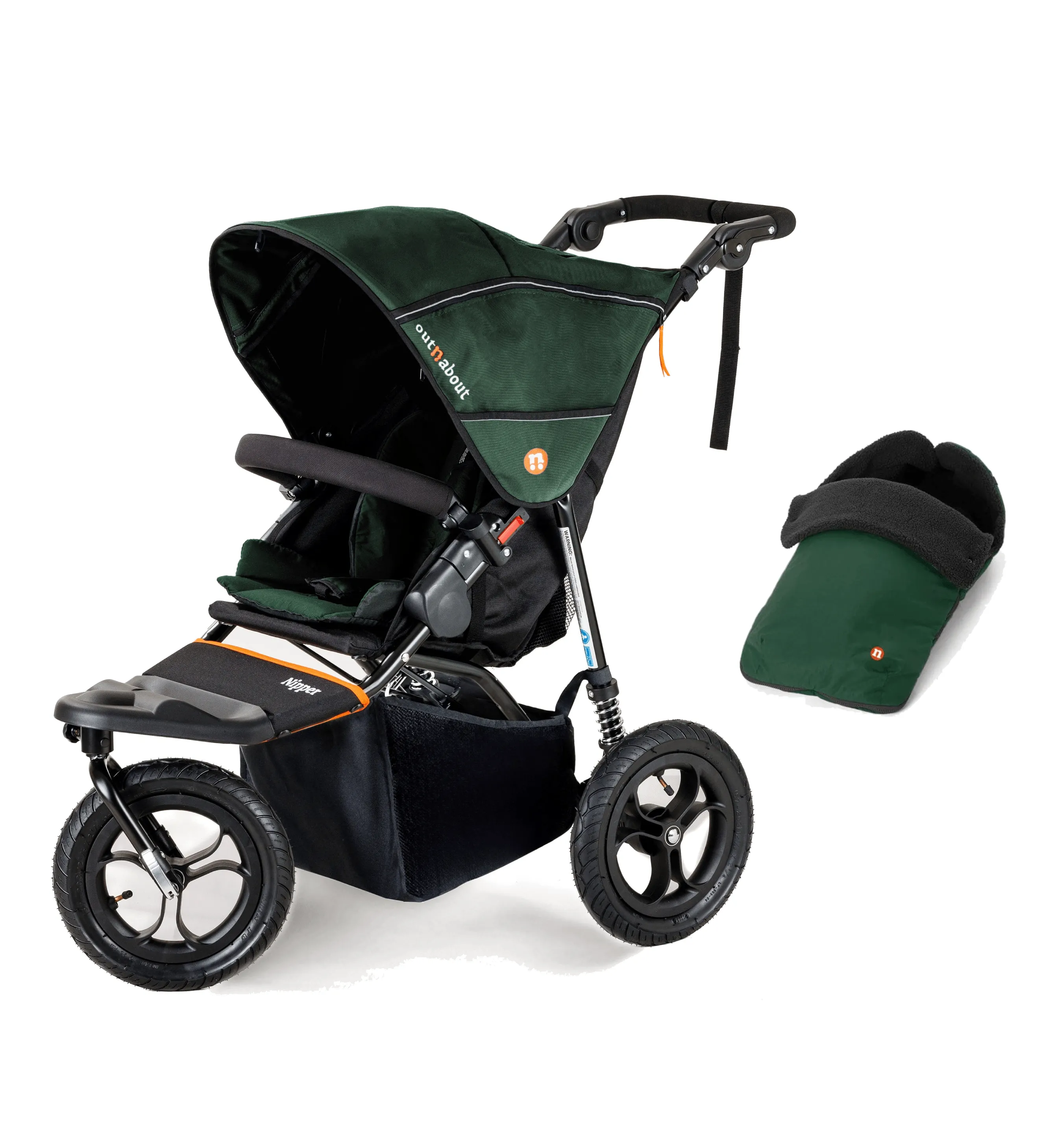 Out n About Nipper V5 Single Pushchair with Footmuff - Sycamore Green