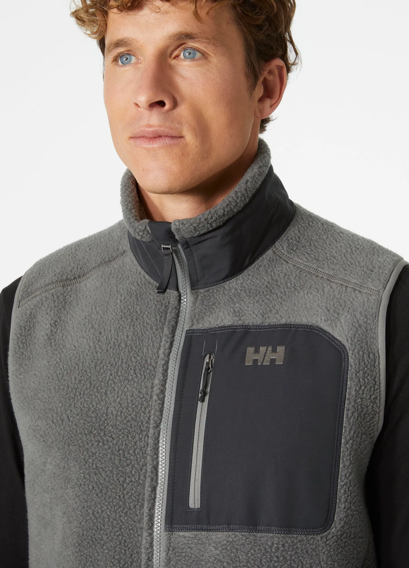 PANORAMA PILE BLOCK VEST - CONCRETE