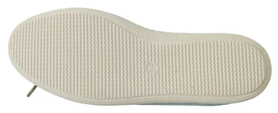 Pantofola D'Oro Minnesota Blue Stripe Flat Slip-On Shoes