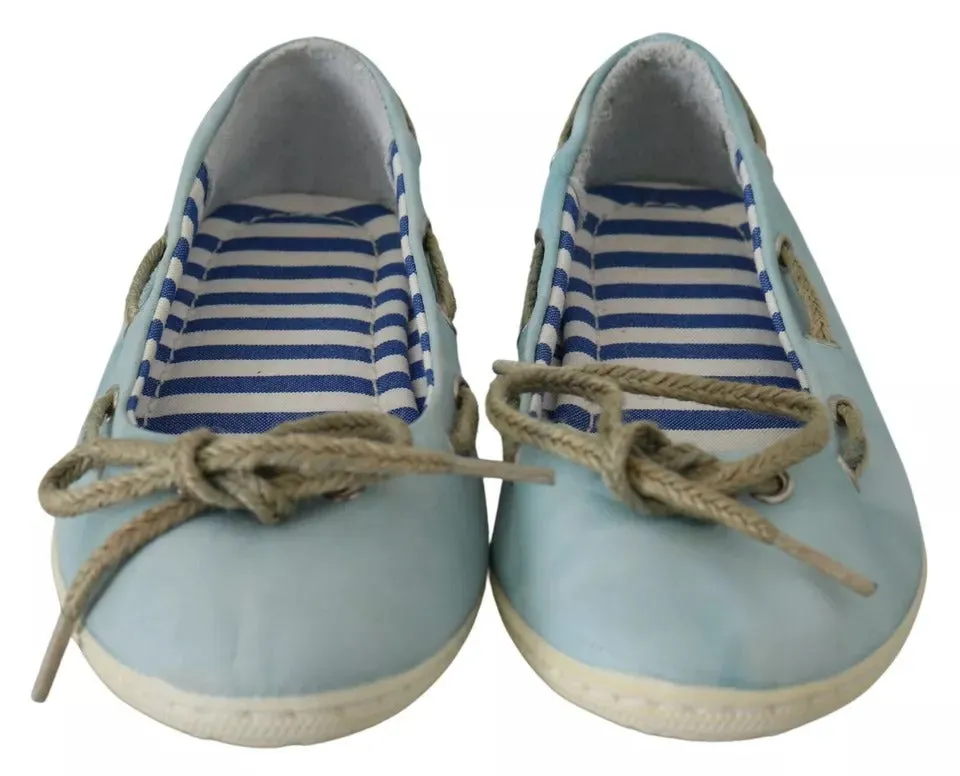 Pantofola D'Oro Minnesota Blue Stripe Flat Slip-On Shoes