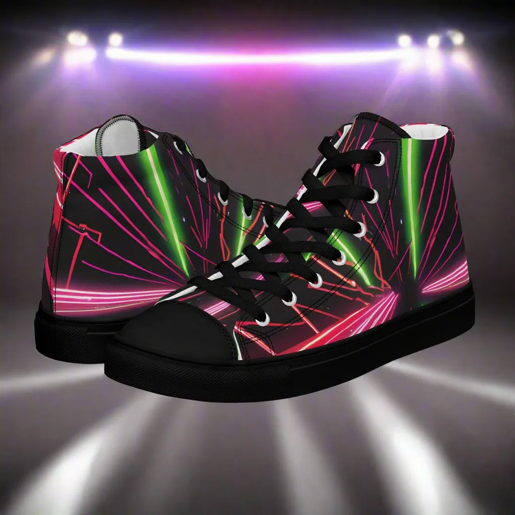 Phase B Records EDM Women’s high top canvas shoes - Free Delivery! Rock / Metal / Electronic / EDM / Underground - Alternative Apparel and Merch Only from Phase B Records.