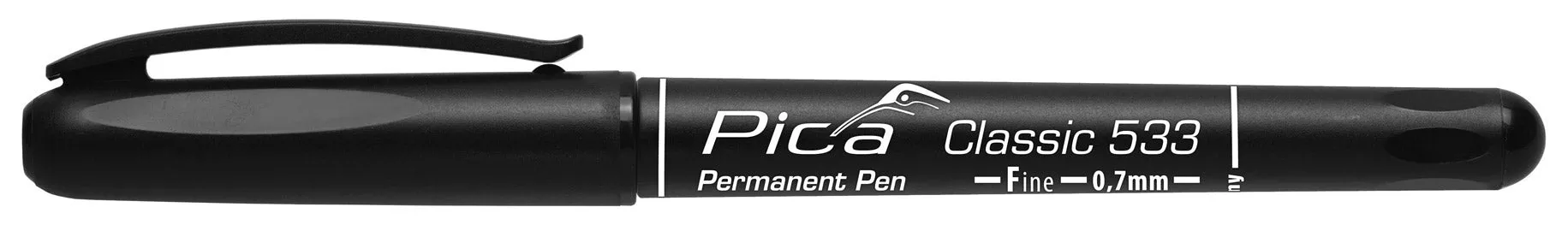 Pica Classic 533 Permanent Pen Black fine tip 0.7mm  (PICA-Marker)