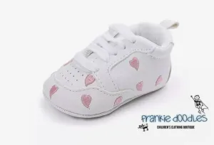 Pink Heart Baby Trainers