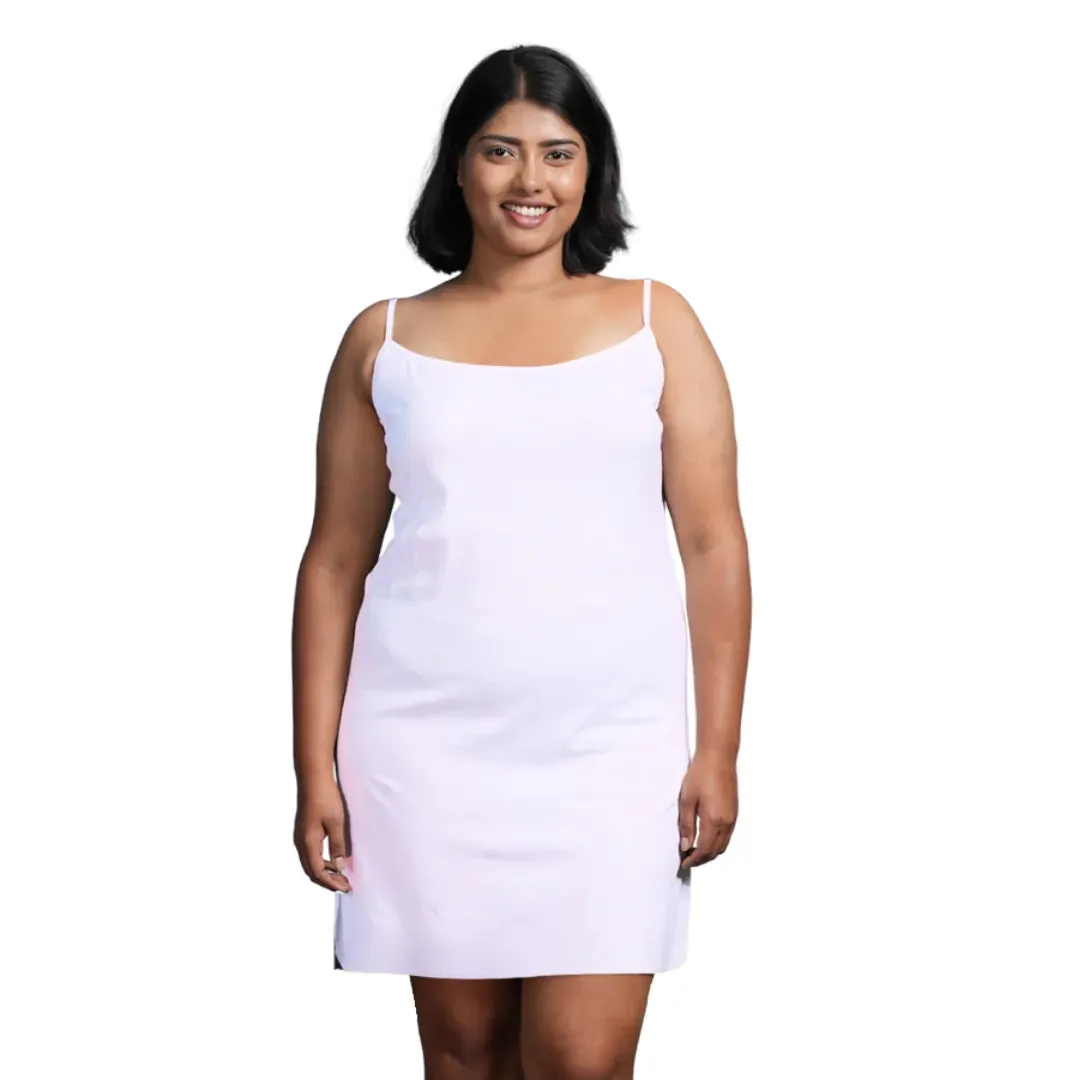 Plus Size Inner Slip For Kurti/Kurta | Adjustable Straps | Side Slits For Easy Movement