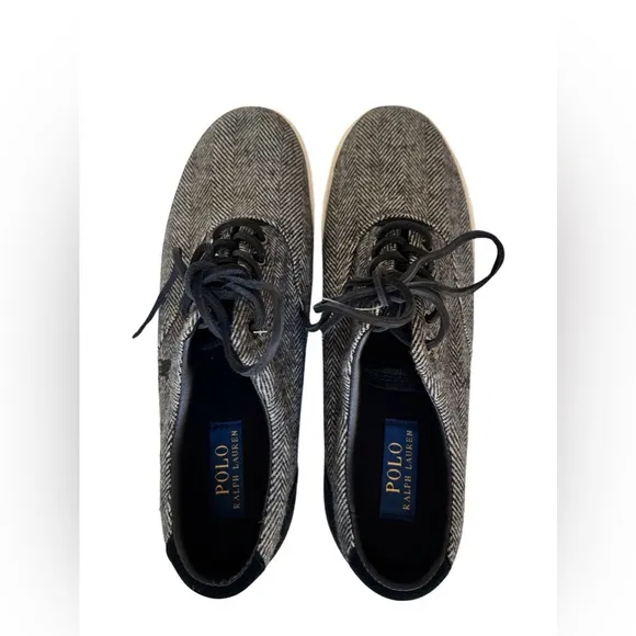 POLO RALPH LAUREN VAUGHN SNEAKERS WOOL HERRINGBONE