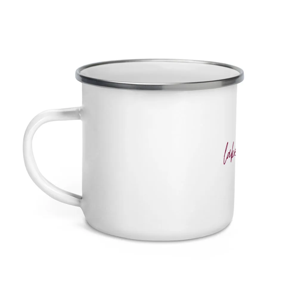 "Lake Norman- BURGUNDY" Enamel Mug