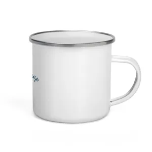 "Lake, Please- Navy" Enamel Mug