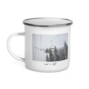 "Need a Lift?" Enamel Mug