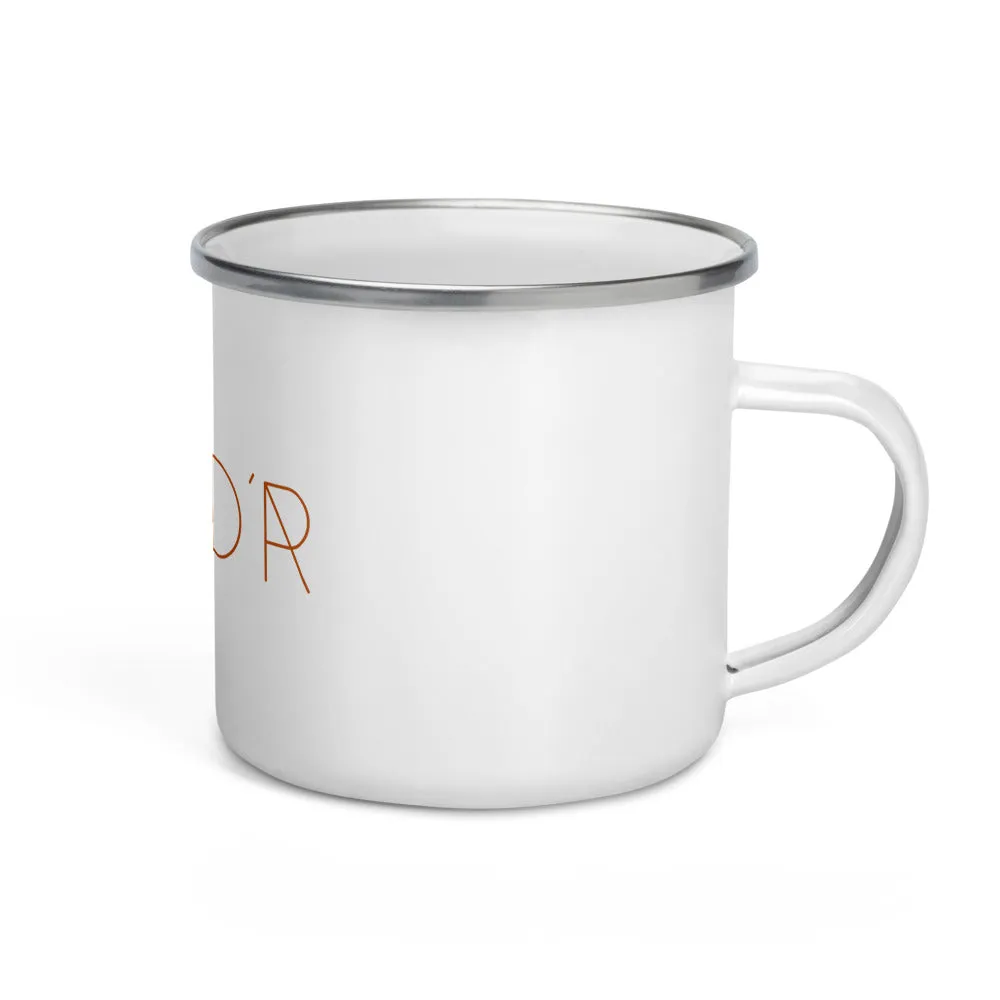 "Nomad'r- Orange" Enamel Mug