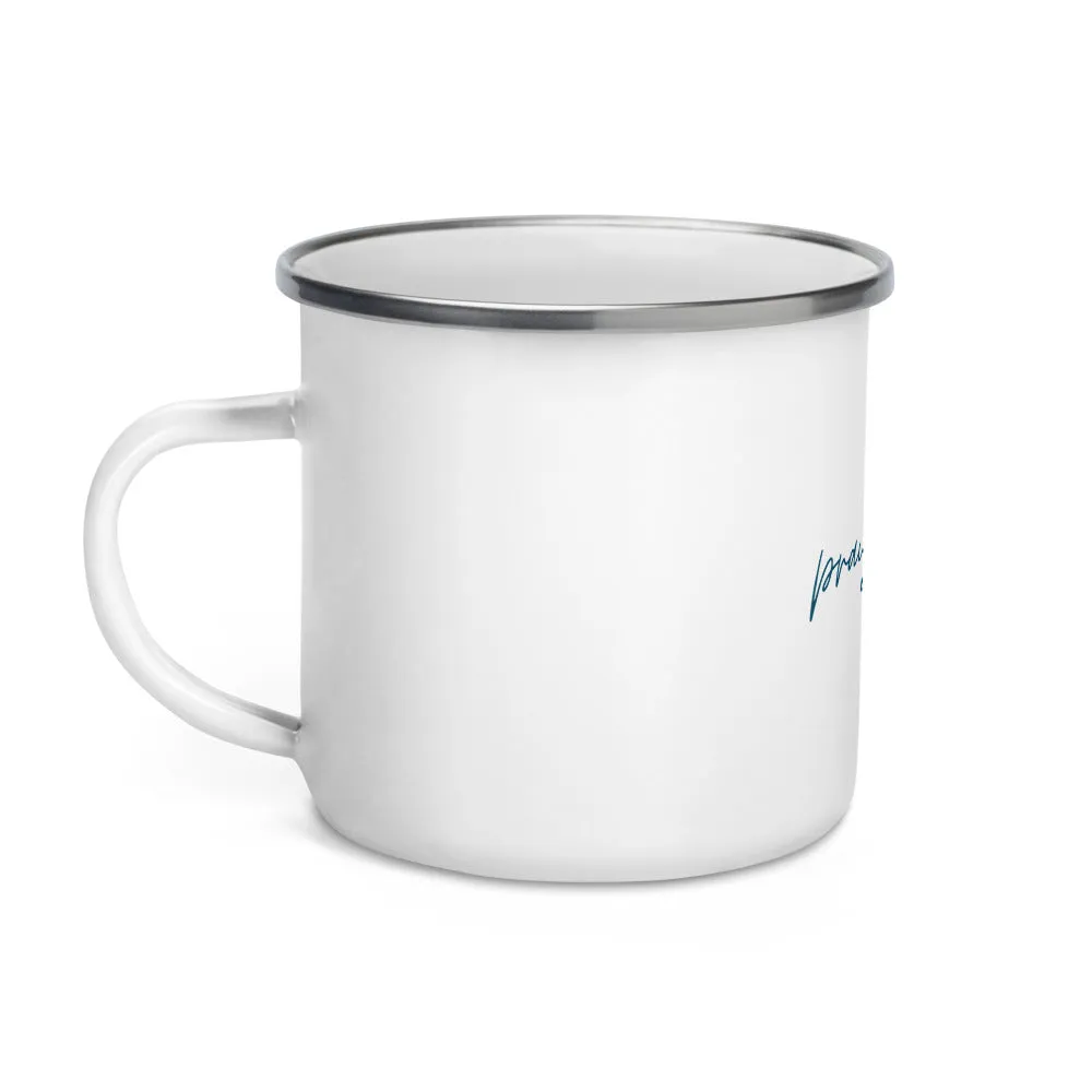 "Pray for Surf- Navy" Enamel Mug
