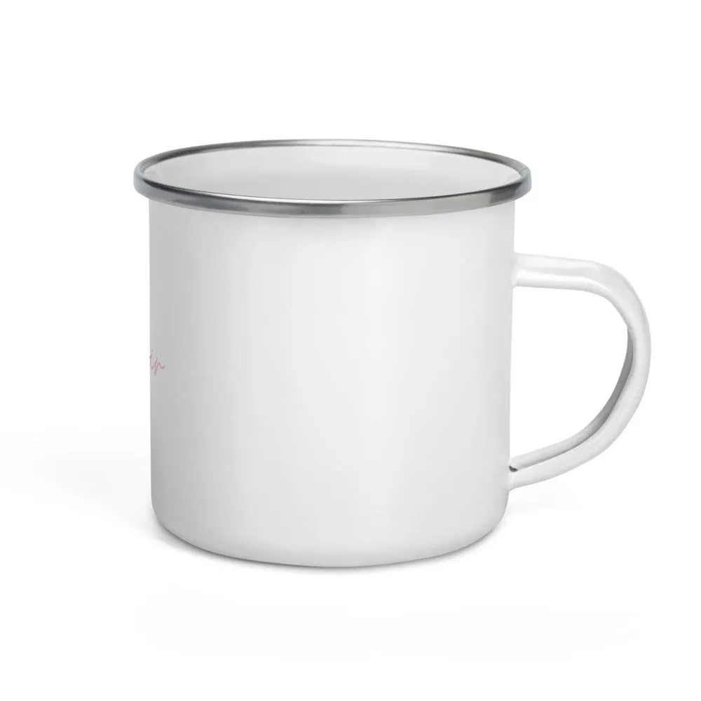 "Salty Air- Pink" Enamel Mug