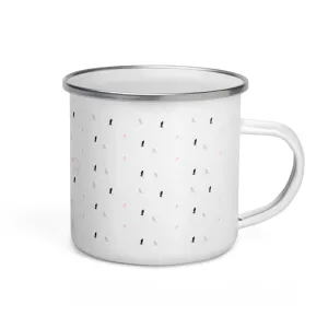 "Skier- Pink" Enamel Mug