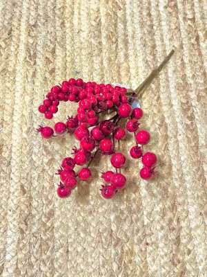 Red Mixed Berry & Crabapple Spray ~ Weatherproof ~ 15”