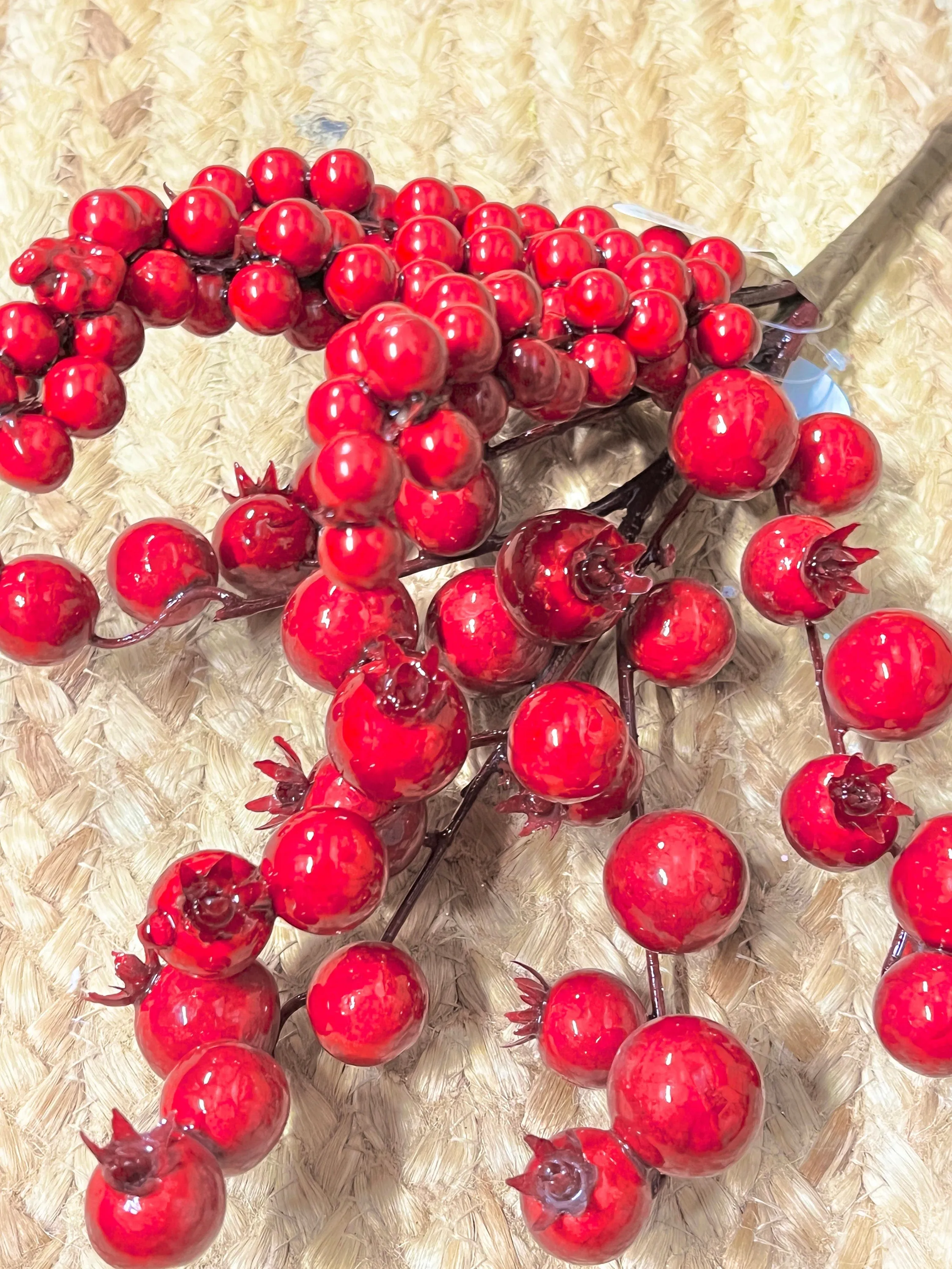 Red Mixed Berry & Crabapple Spray ~ Weatherproof ~ 15”