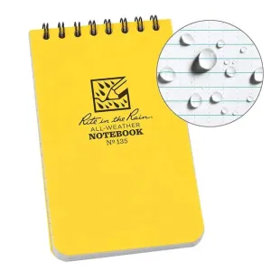 Rite in the Rain All Weather (Weatherproof) Universal Pattern Top Spiral Notebook 3" x 5"