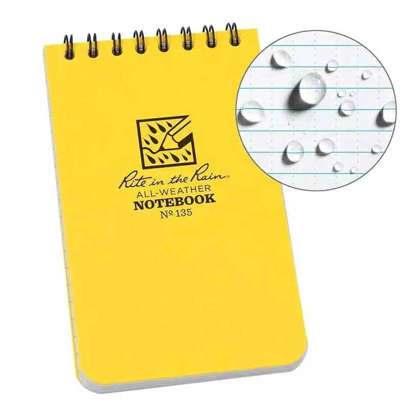 Rite in the Rain All Weather (Weatherproof) Universal Pattern Top Spiral Notebook 3" x 5"