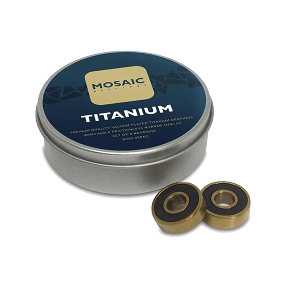 Rodamientos Skate Mosaic Titanium Gold Black