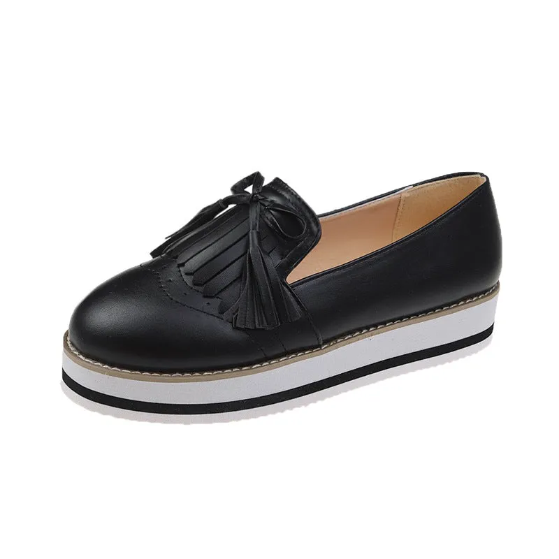 Round Toe Casual College Style Women's Single Shoes