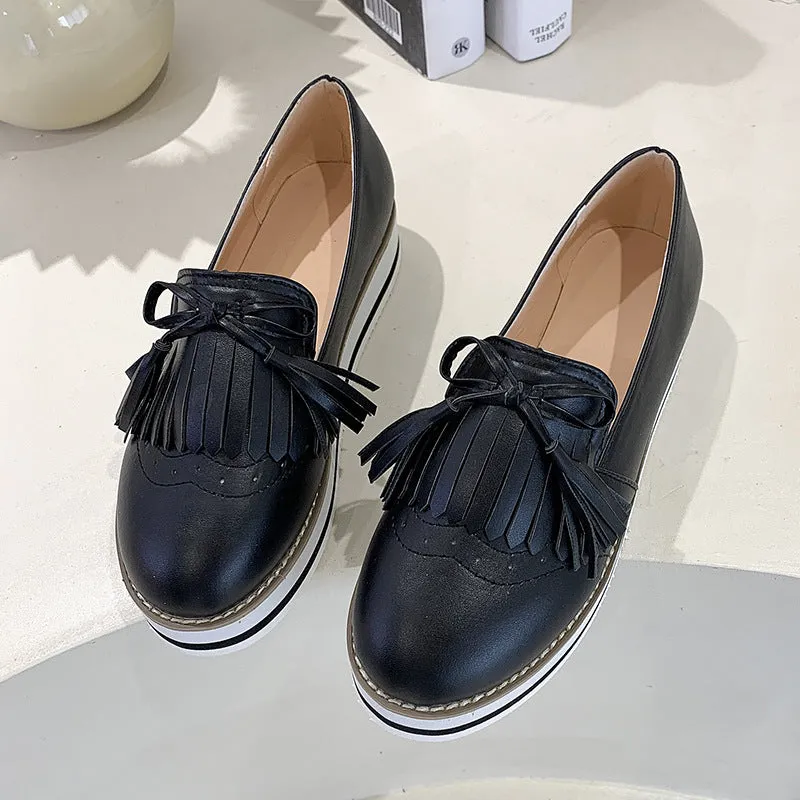 Round Toe Casual College Style Women's Single Shoes
