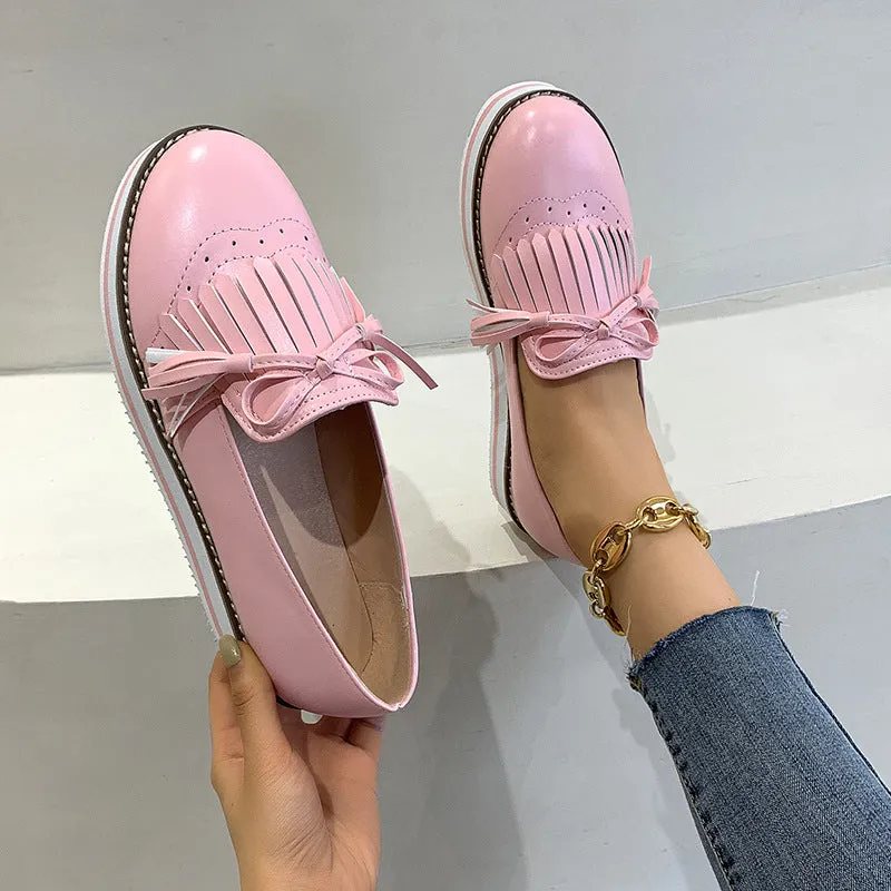 Round Toe Casual College Style Women's Single Shoes