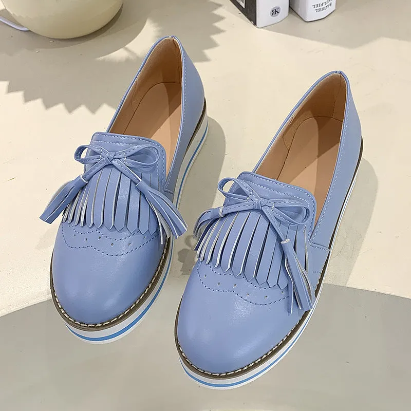 Round Toe Casual College Style Women's Single Shoes