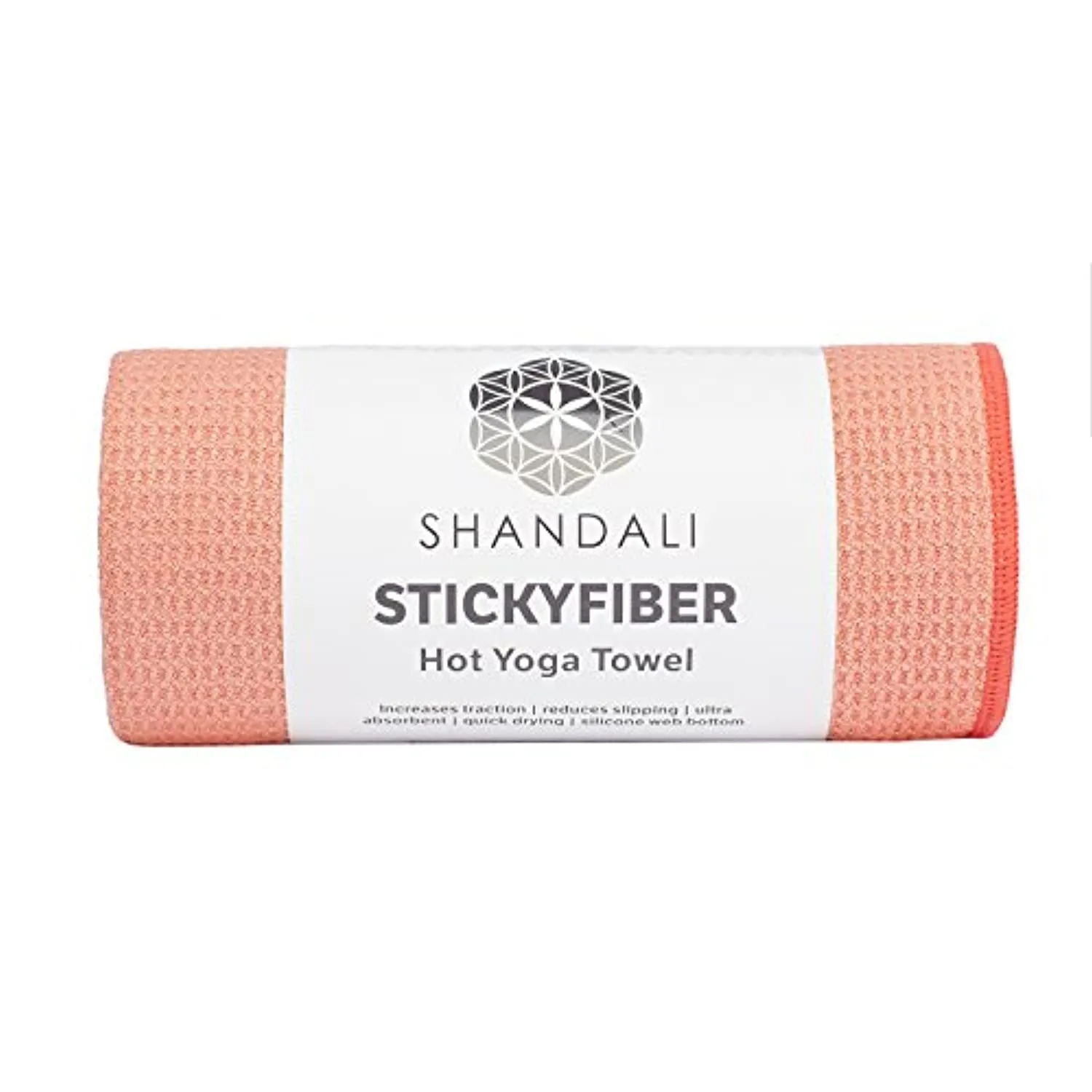Shandali toalla de yoga caliente – toalla de yoga Stickyfiber – tamaño mate, microfibra, super absorbente, antideslizante, libre de lesiones, 24" x 72" – toalla de yoga Bikram – ejercicio, fitness, pilates, y equipo de yoga