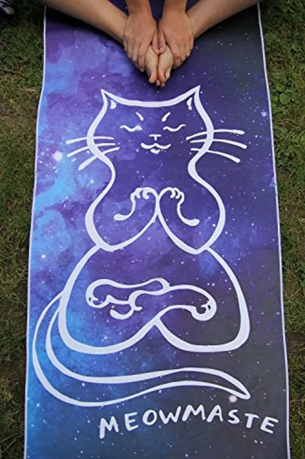 Shanti Love Meowmaste toalla de yoga súper suave y lujosa gamuza de microfibra para esterilla de yoga caliente | absorbente de sudor, antideslizante y lavable a máquina
