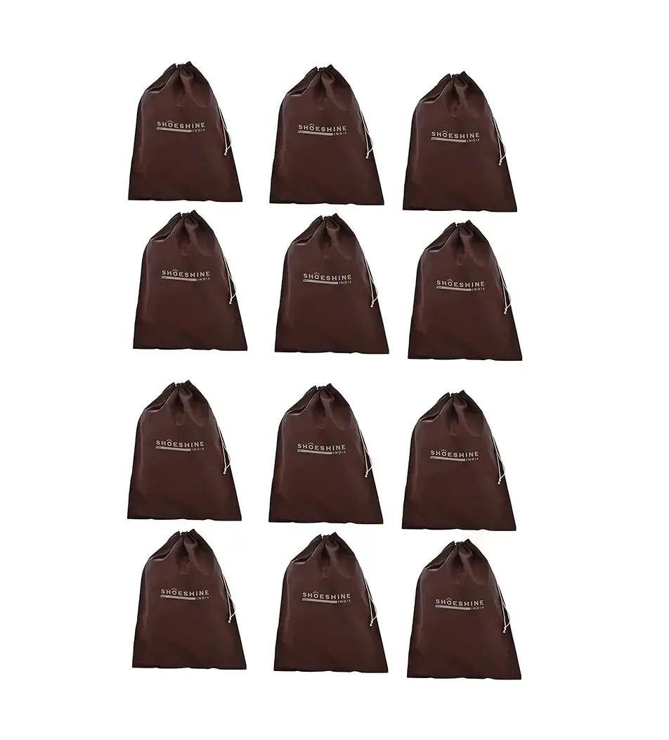 SHOESHINE Shoe Bag (Pack of 12) Shoe Storage bag for home & travel - Beige