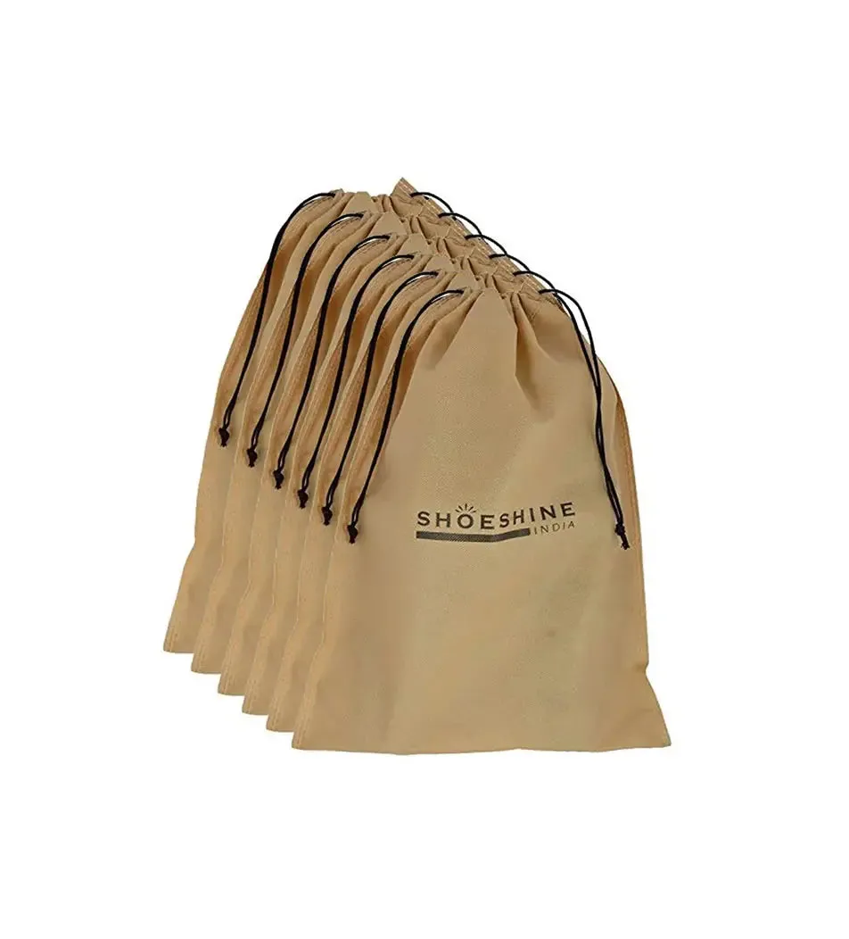 SHOESHINE Shoe Bag (Pack of 12) Shoe Storage bag for home & travel - Beige