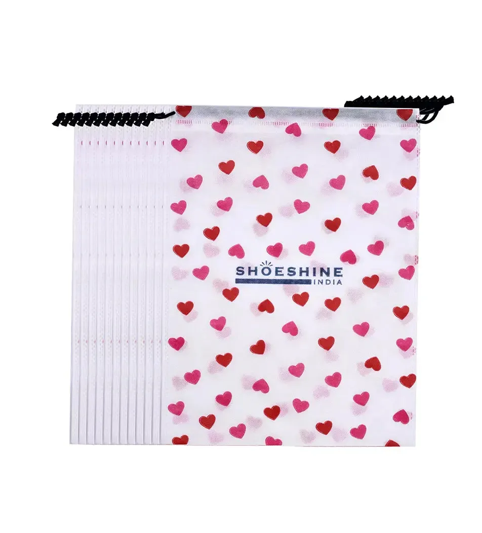 SHOESHINE Shoe Bag (Pack of 18) Shoe Storage bag for home & travel - Beige
