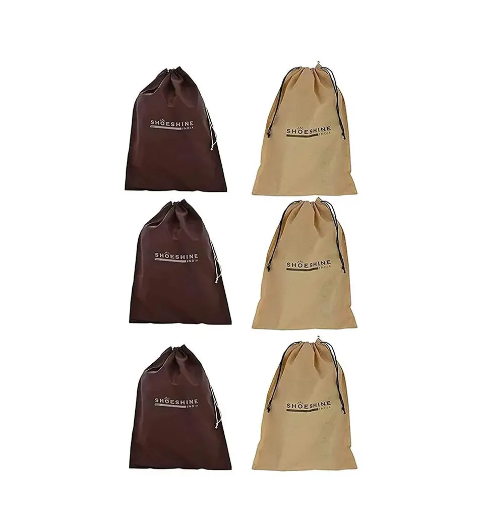 SHOESHINE Shoe Bag (Pack of 18) Shoe Storage bag for home & travel - Beige