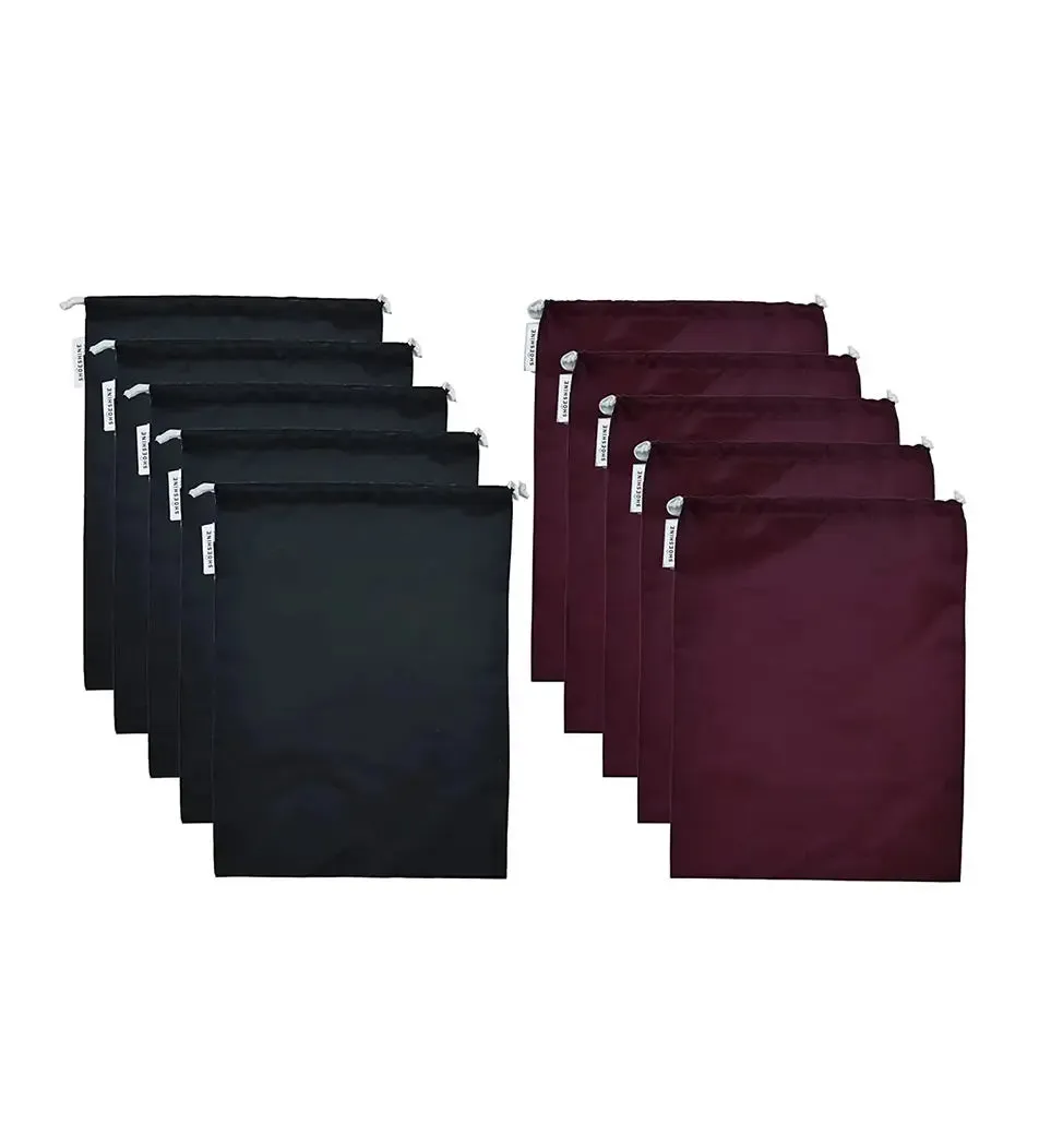 SHOESHINE Shoe Bag (Pack of 6) Water Resistant and Dust Proof Shoe Storage Bag - Navy Blue