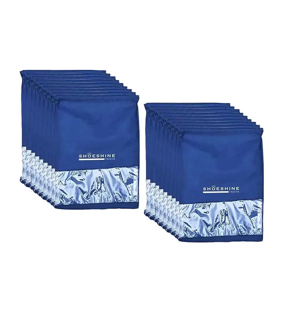 SHOESHINE Shoe Bags (Pack of 12) Travel Shoe Pouch - Pink