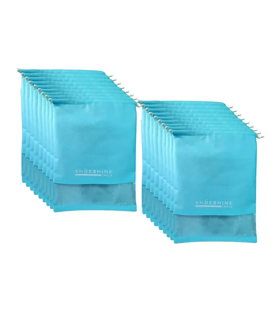 SHOESHINE Shoe Bags (Pack of 18) Travel Shoe Pouch - Pink