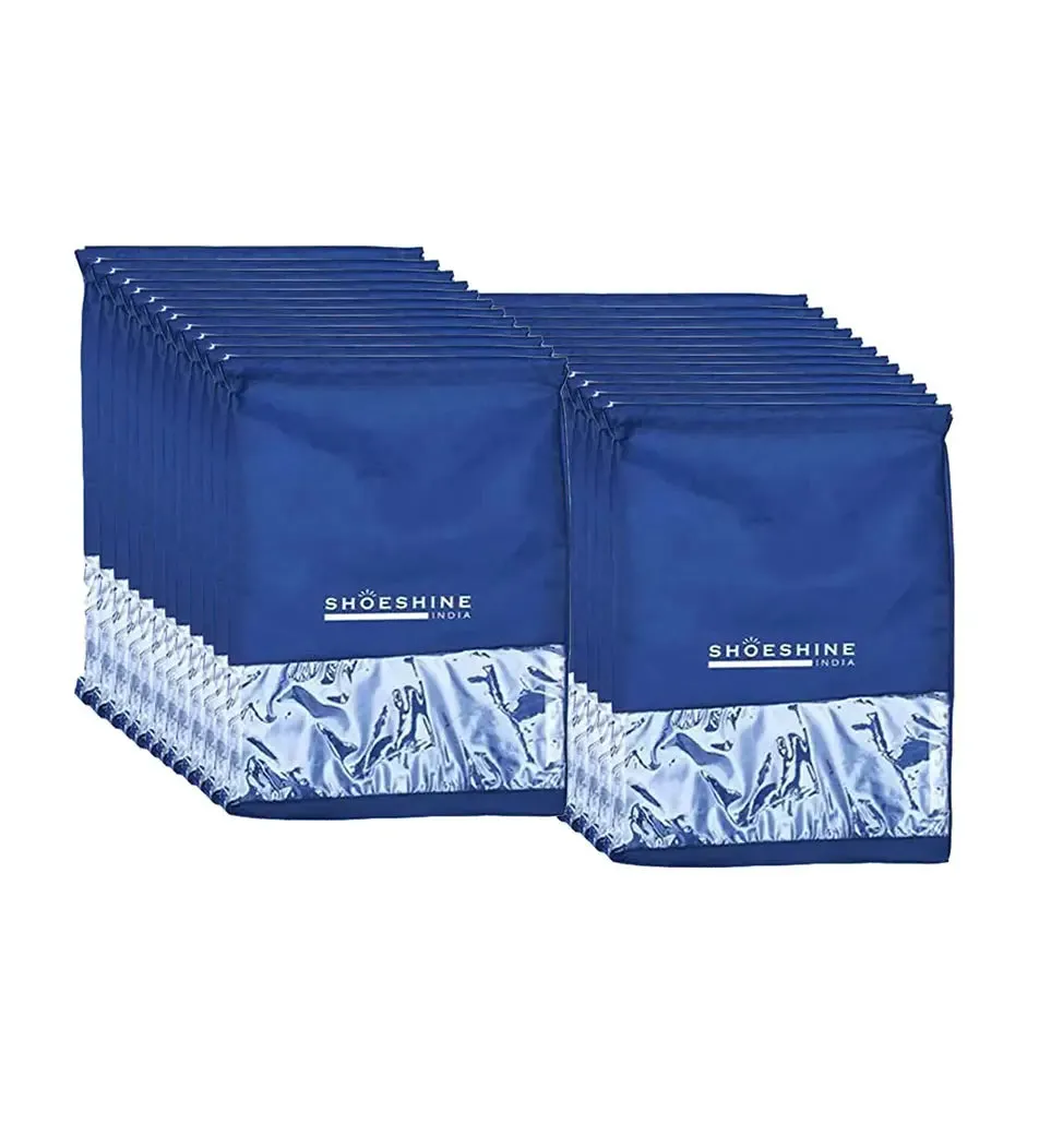 SHOESHINE Shoe Bags (Pack of 18) Travel Shoe Pouch - Pink