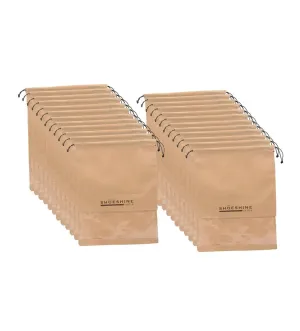 SHOESHINE Shoe Bags (Pack of 24) Travel Shoe Pouch - Beige